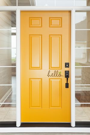 How I painted our front door yellow with minimal effort and in a matter of hours. 