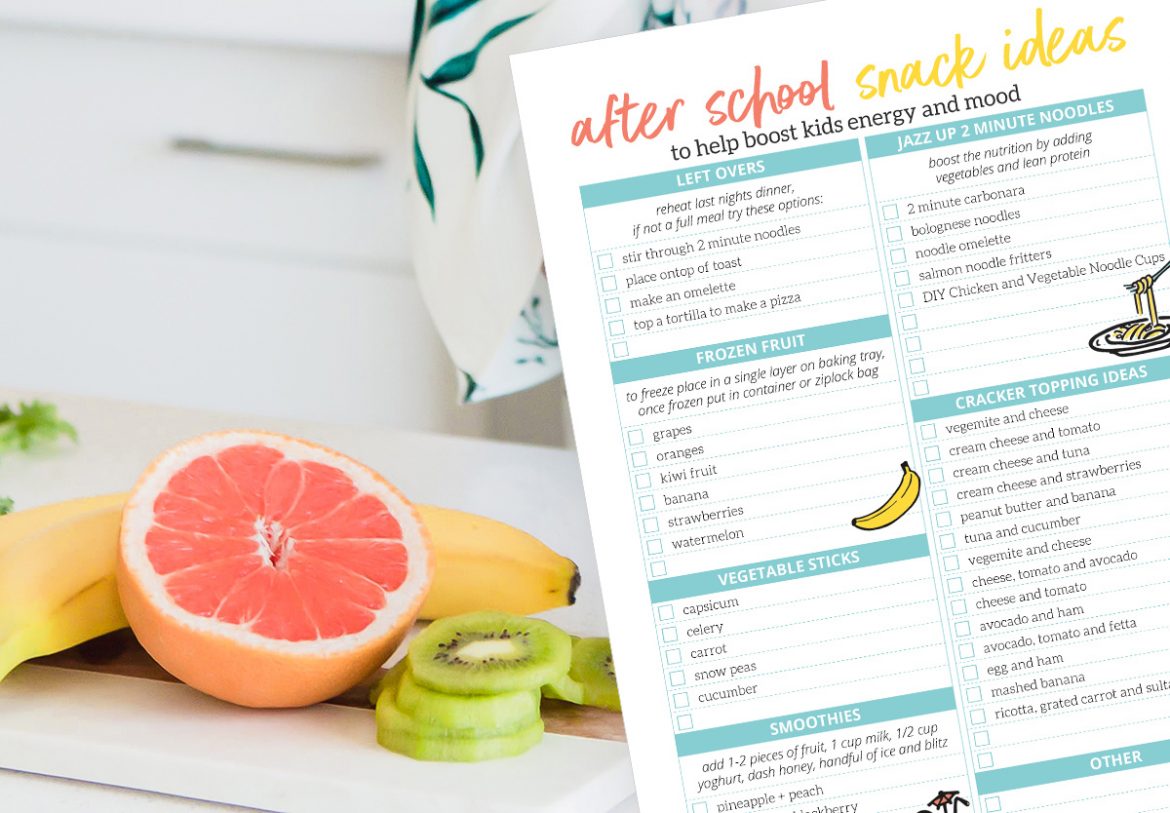 After school snack ideas for kids