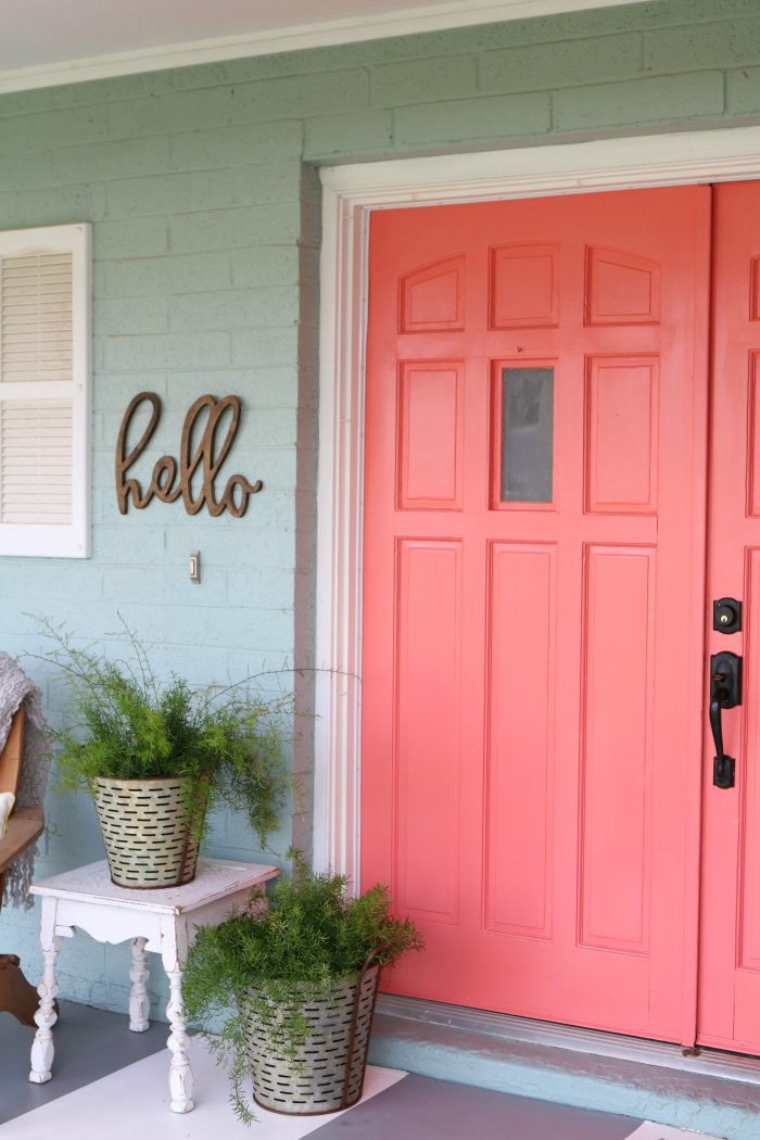 How I painted our front door yellow with minimal effort and in a matter of hours. 