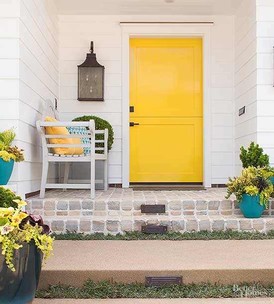 How I painted our front door yellow with minimal effort and in a matter of hours. 