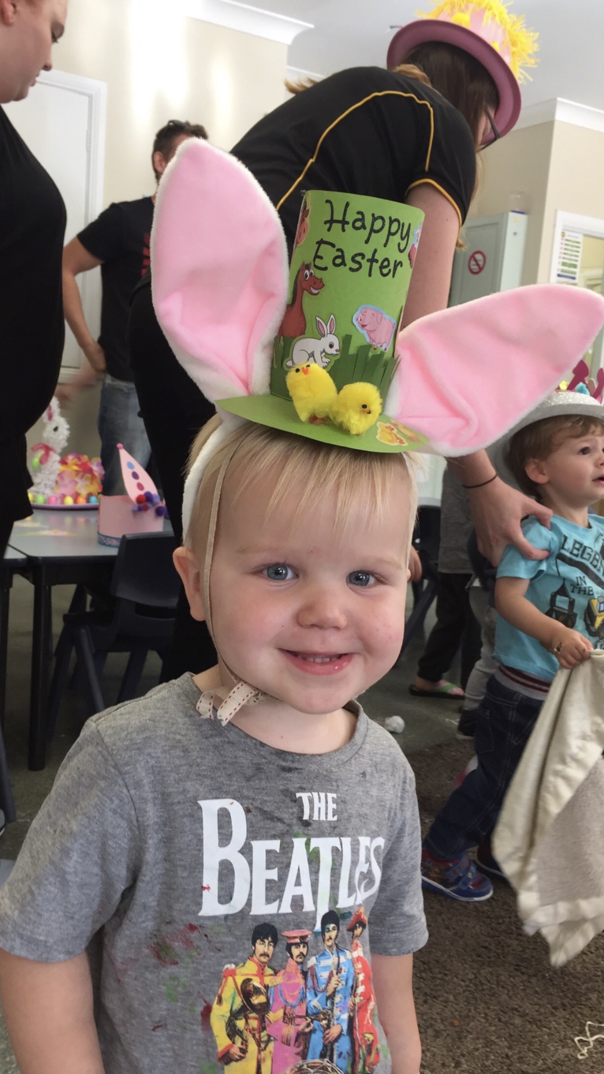 easter dress and hat