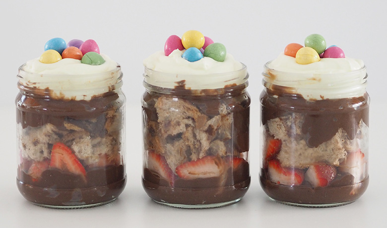 Have some extra hot cross buns, here is a secret way to use them up, Easter Trifle Cups!