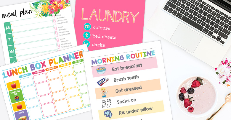 Creating systems and routines to get back the control of our home and ultimately be a happier version of me!I I use these printables each day to help keep my household organised.