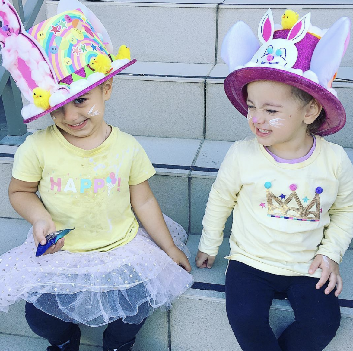 easter dress and hat