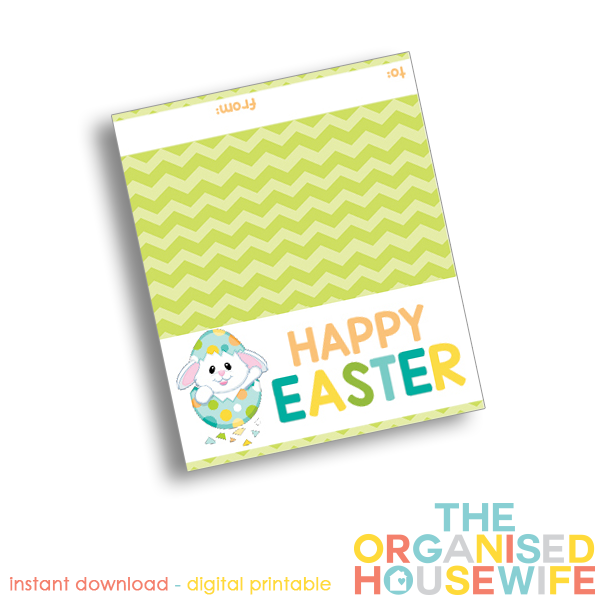 A very cute Happy Easter bag topper.