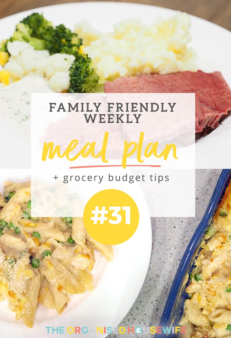 Weekly Family Meal Plan 31 The Organised Housewife