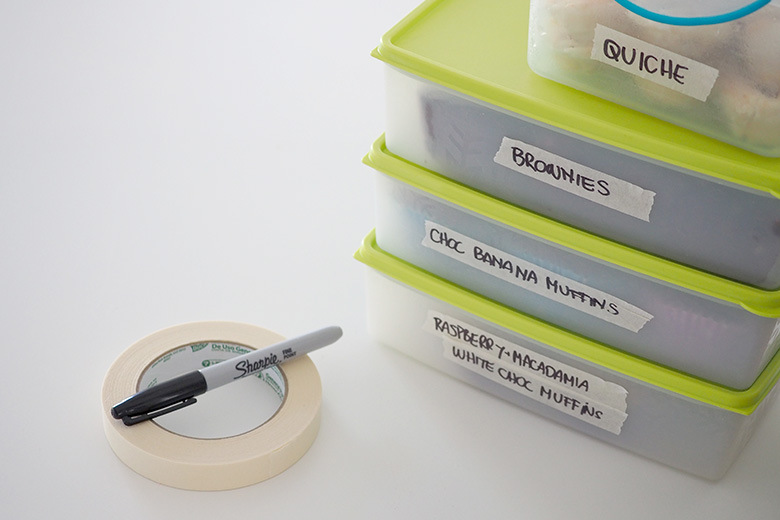 Labelling freezer food for school lunches