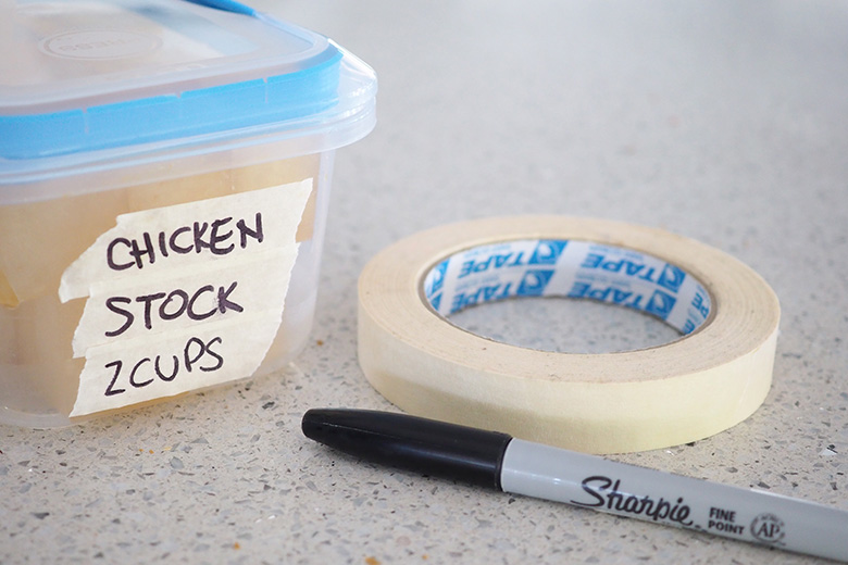 Don't waste leftover stock, here's a budget saving tip for you.... freeze it! 