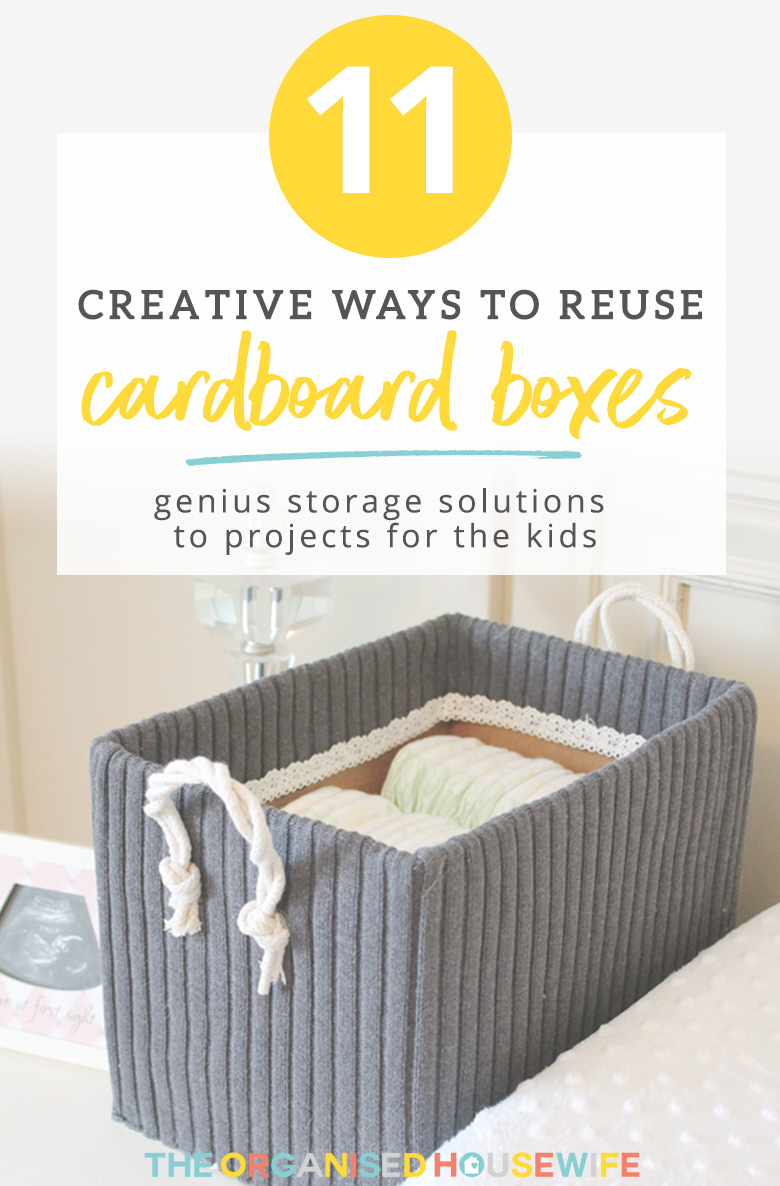 Recycle those cardboard boxes sitting in the garage into one of these awesome ideas - from genius storage solutions to projects for the kids.