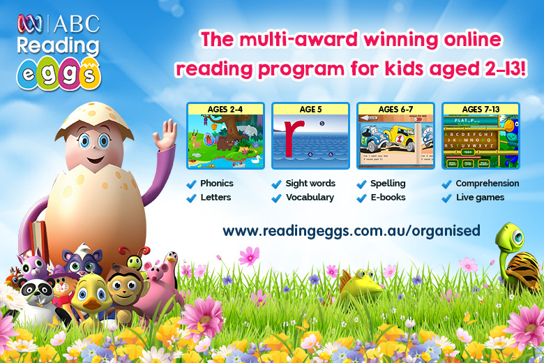 ABC Reading Eggs makes learning to read easy and fun for kids aged 2–13. The multi-award winning online reading program features hundreds of self-paced lessons, interactive activities and exciting rewards that keep kids motivated to improve their skills.
