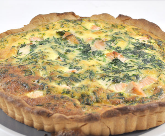 Salmon and spinach quiche recipe by The Organised Housewife