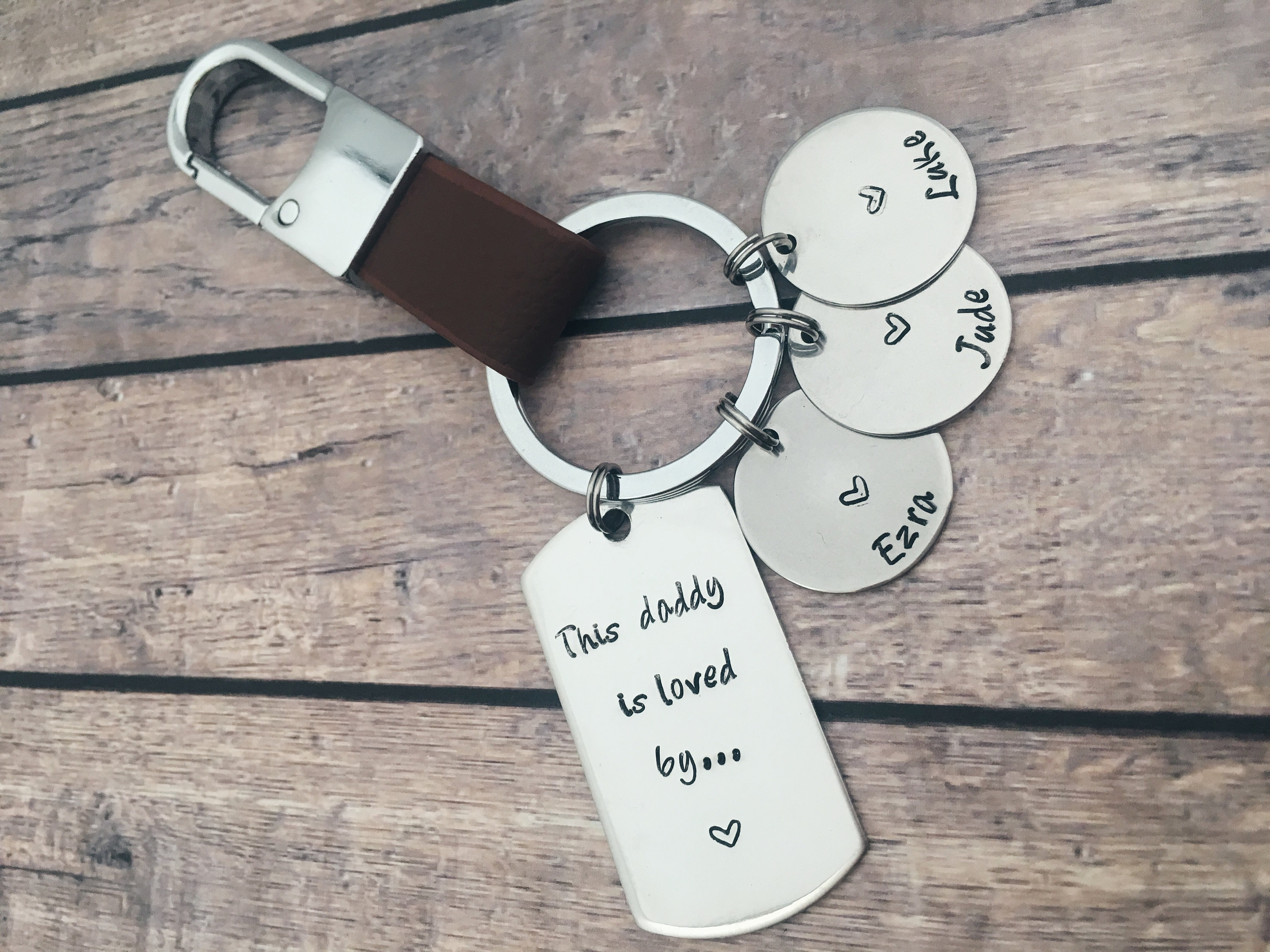 fathers day gift idea - personalised key ring