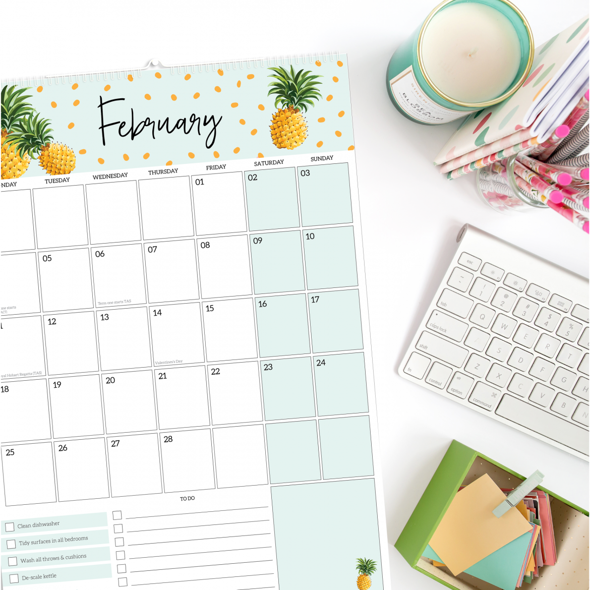 We have been working really hard here at Organised HQ designing The Organised Housewife 2019 Calendar and PRE-ORDERS ARE NOW OPEN! Here's a little sneak peek....