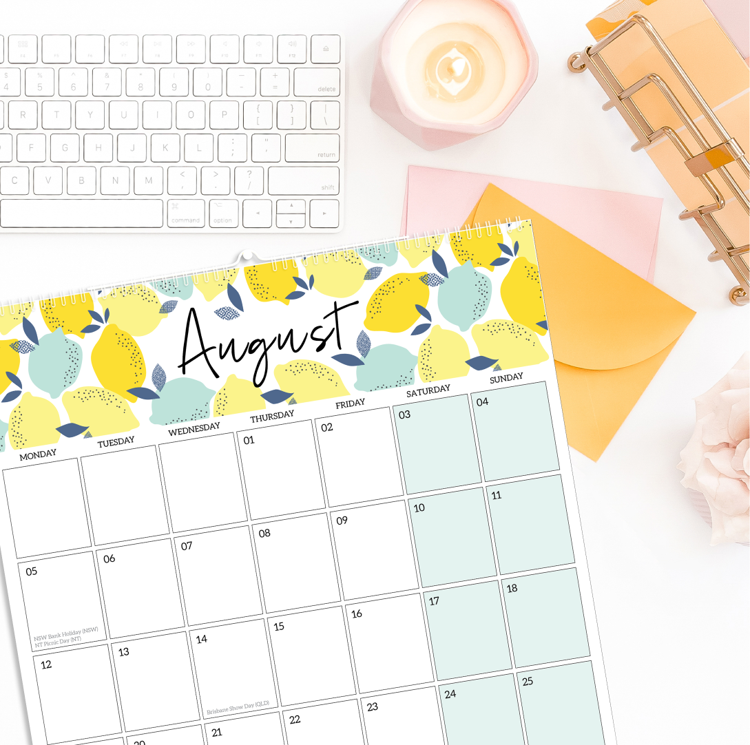 We have been working really hard here at Organised HQ designing The Organised Housewife 2019 Calendar and PRE-ORDERS ARE NOW OPEN! Here's a little sneak peek....