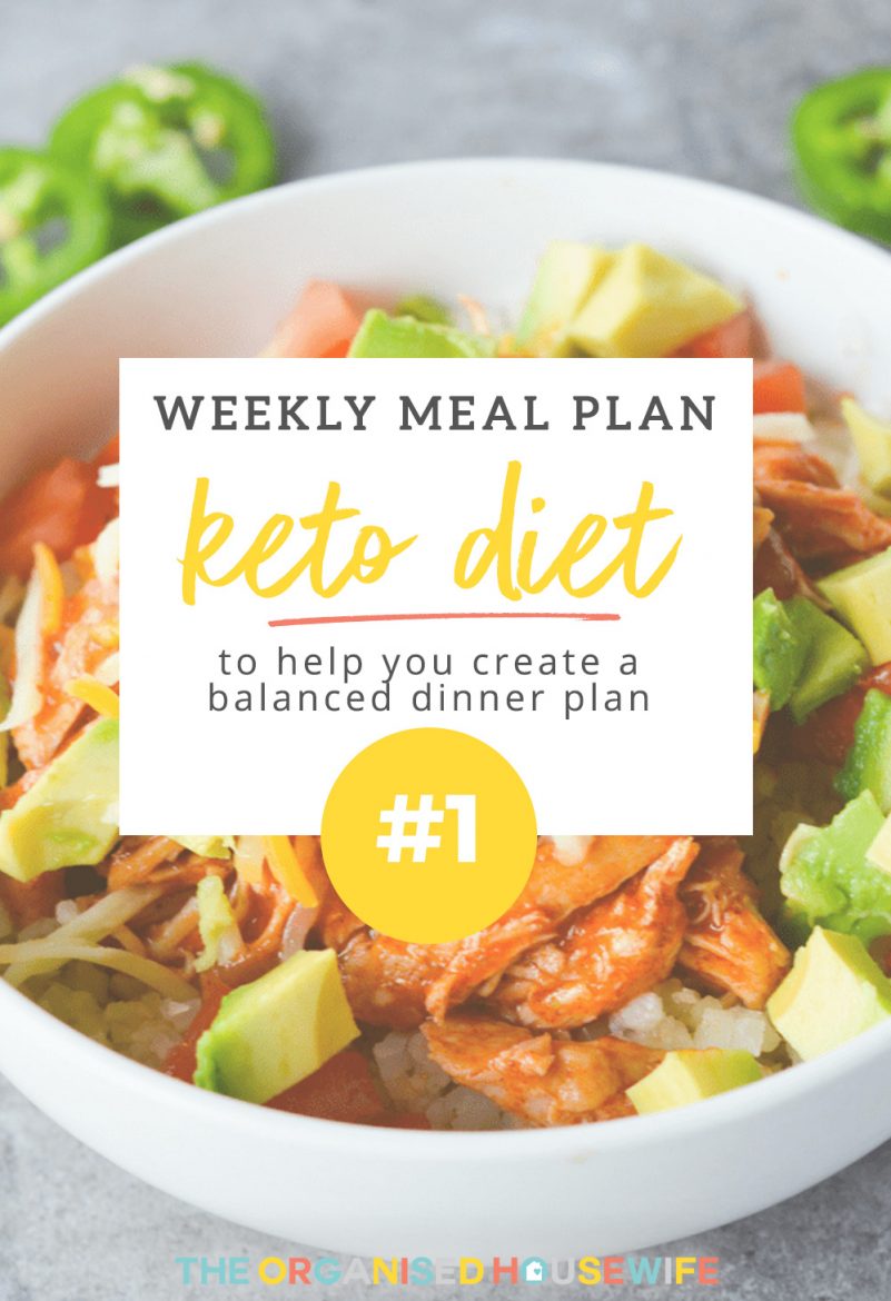 Weekly Keto Meal Plan #1 - The Organised Housewife