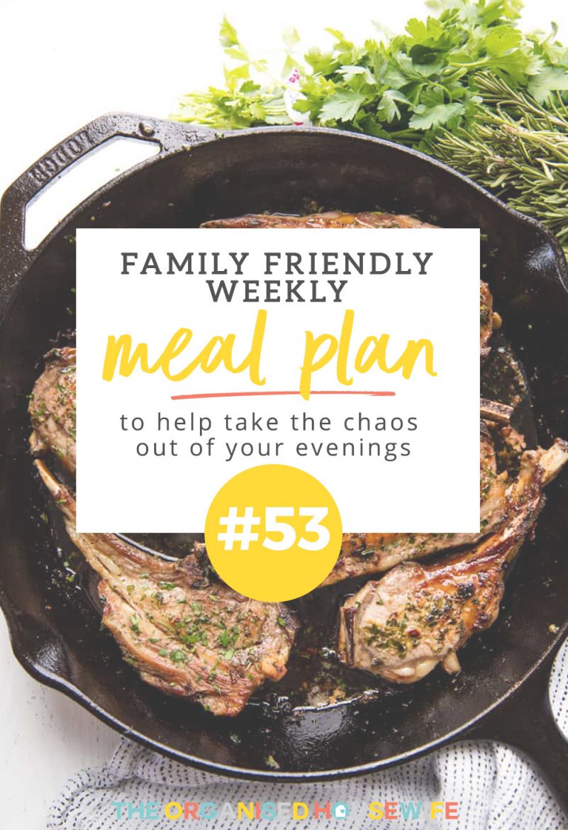 This weeks family friendly meal plan is full of child-approved meals shared by reader Allison.