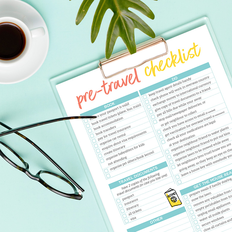 Pre Travel Checklist for Family holiday