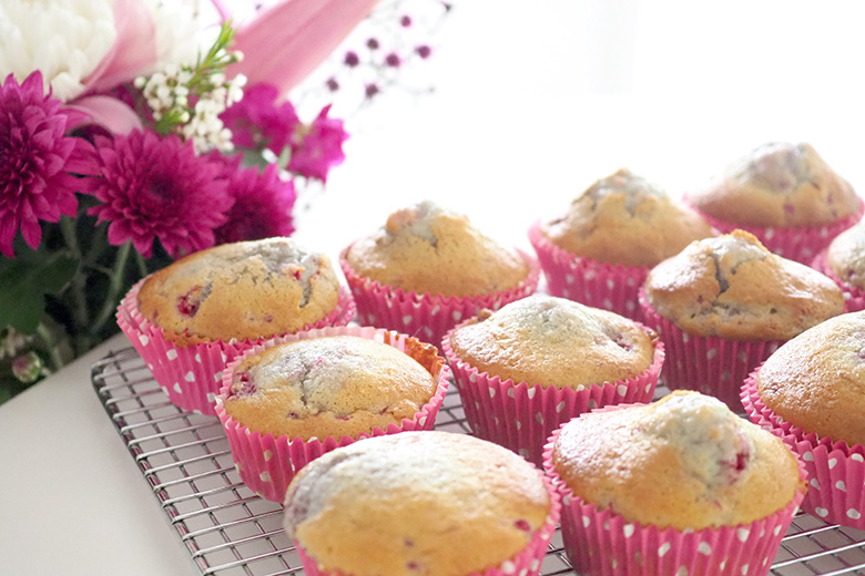 White Chocolate and Raspberry Muffins