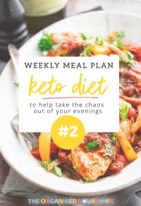 Weekly Keto Meal Plan #2 - The Organised Housewife