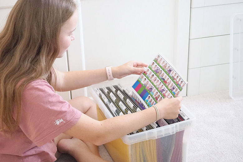 Organising and decluttering school files and paperwork for kids