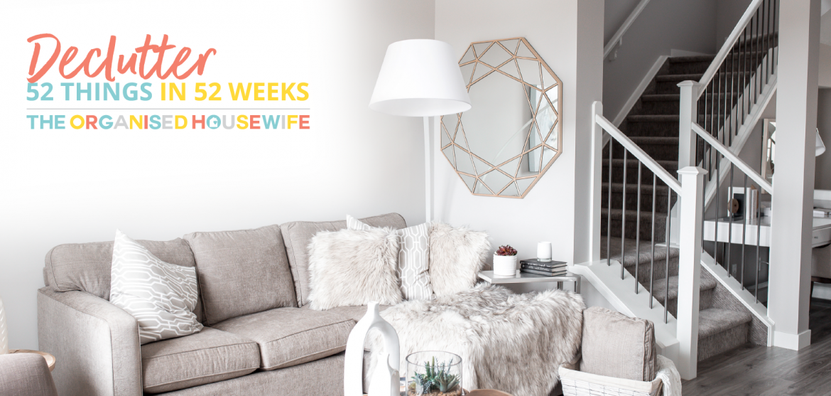 Are you guilty of over cluttering your house with unnecessary stuff? Get rid of items that you don't use and make your home feel fresh and like new again with my weekly declutter challenges. 