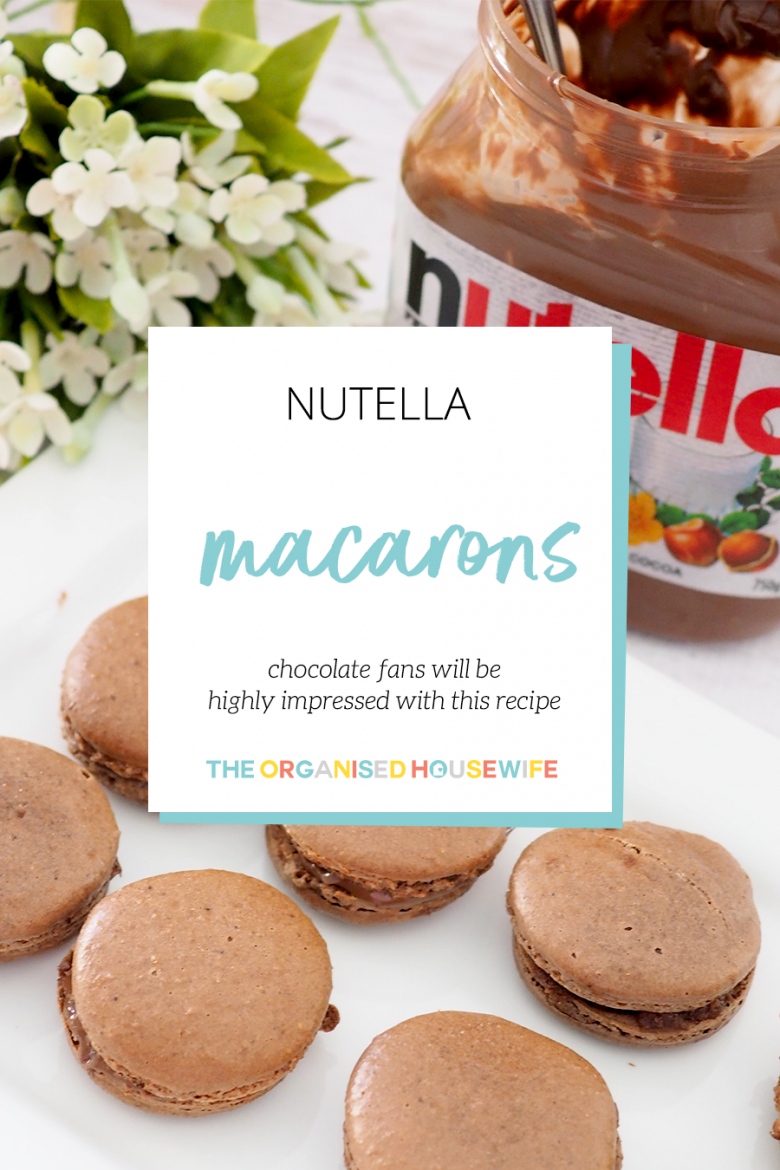 Tuesday the 5th of February is World Nutella Day, and these Nutella Macarons are perfect to make and celebrate that delicious day with! With a pure Nutella filling in them, chocolate fans will be highly impressed with this recipe.
