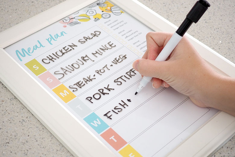 Planning your weekly meal plan around shopping list