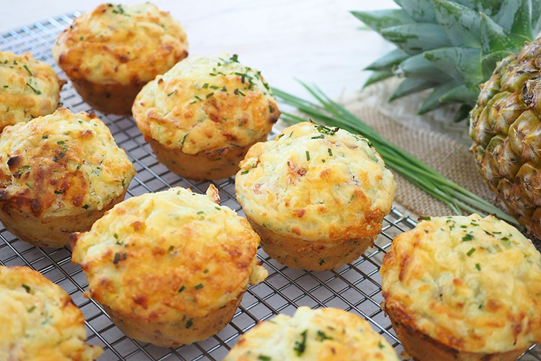 HAM, CHEESE & PINEAPPLE MUFFINS