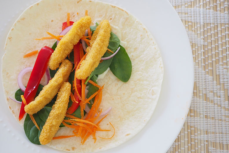 easy dinner Chicken Finger Wraps