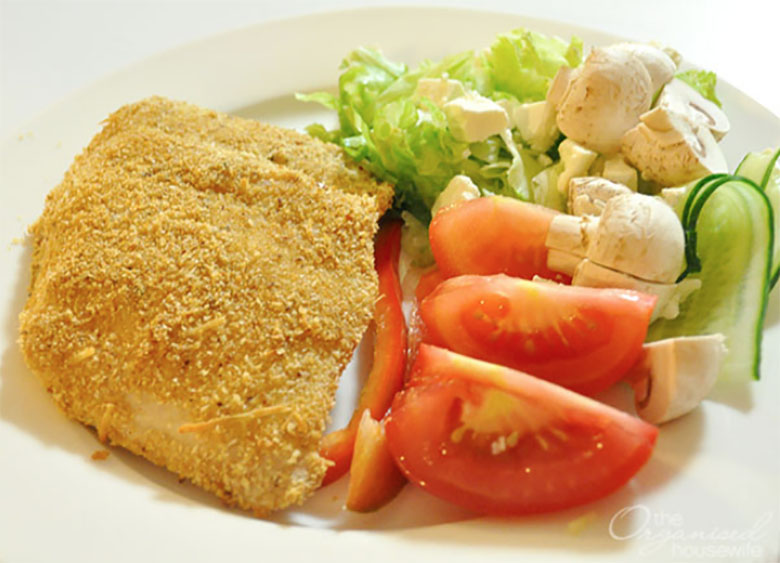 Crispy oven baked fish meal idea for families