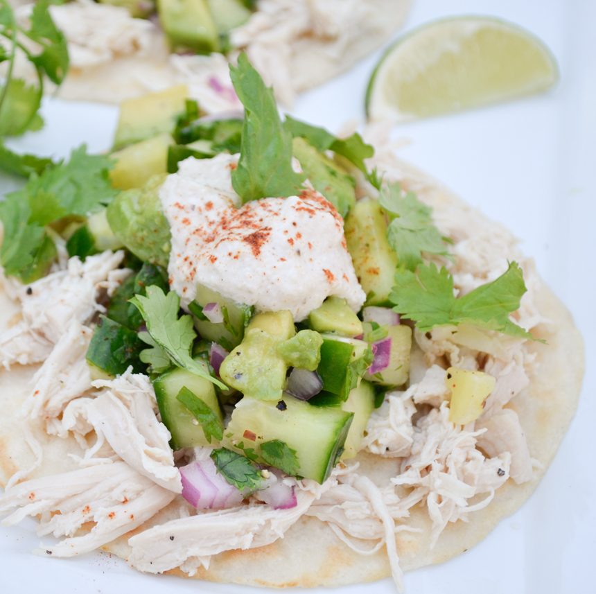 Chicken tacos. Paleo meal idea for family.