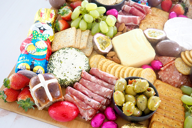 Entertaining made easy this Easter, with this quick simple guide to a delicious Easter Grazing Platter - I've even done the shopping list for you!