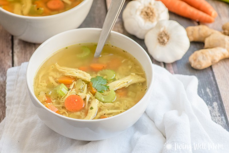 Chicken soup paleo. Family meal planning ideas. 