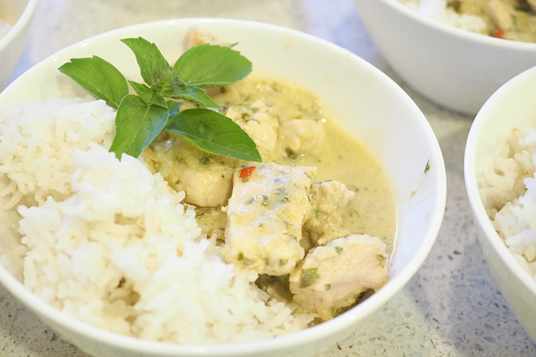 Thai Chilli Chicken and Basil with Coconut Rice