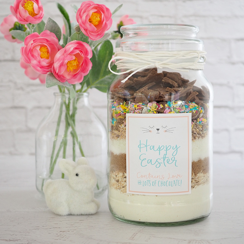 Homemade Easter Gift Idea DIY Cookie Mix with Labels