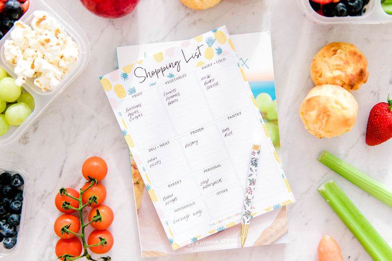 use a shopping list to save on grocery expenses