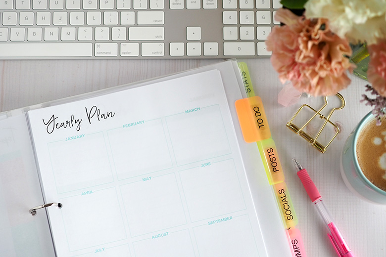 Action plan for building a blog with this blog planner
