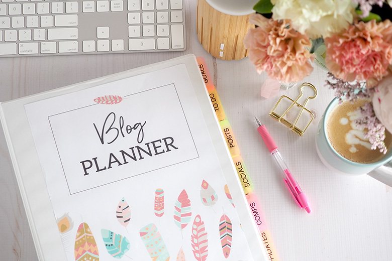 Beautiful printable blog planner design