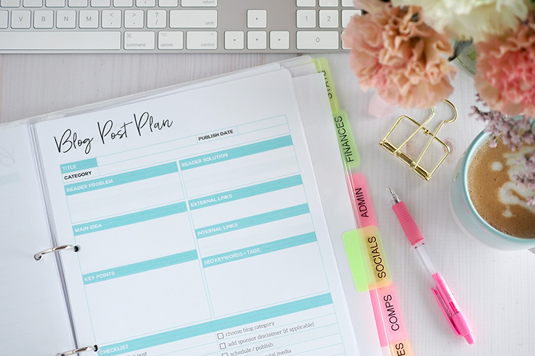 Planning a blog and making it succeed - The Organised Housewife Blog Planner