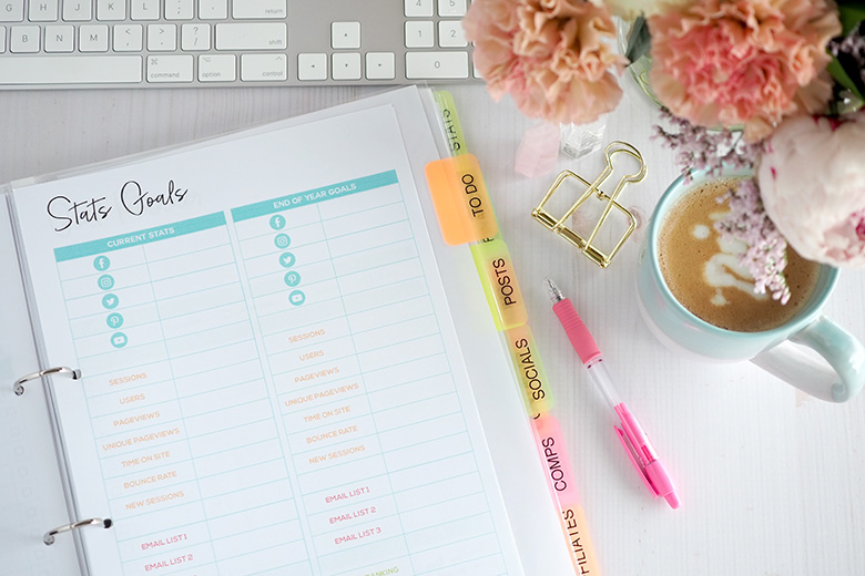 Set goals and grow your blog - best blog planner