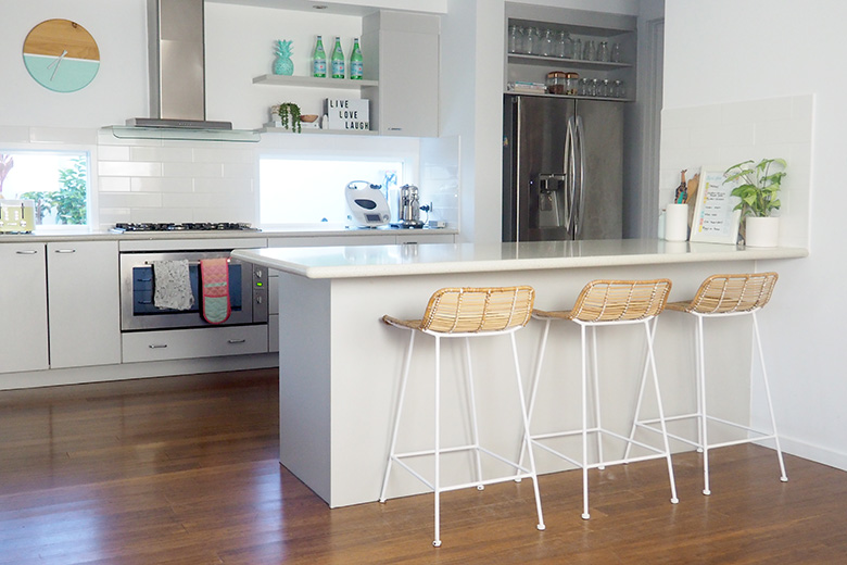 Declutter kitchen bench with The Organised Housewife declutter task