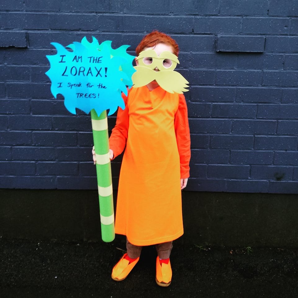 Lorax costume idea for Book Week 2019