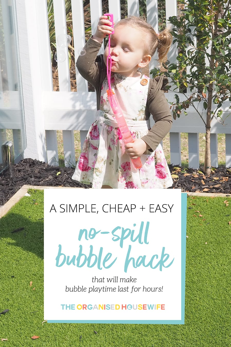 No spill bubble hack for parents that is simple cheap and easy