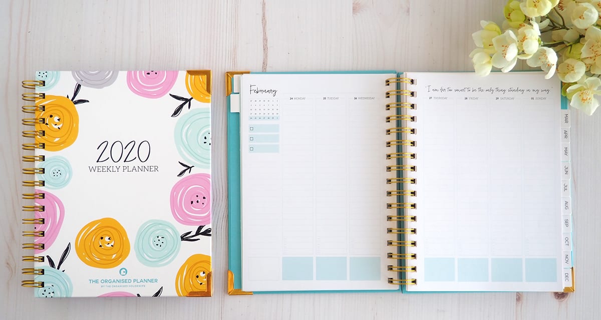 The Organised Housewife 2020 Weekly Planner