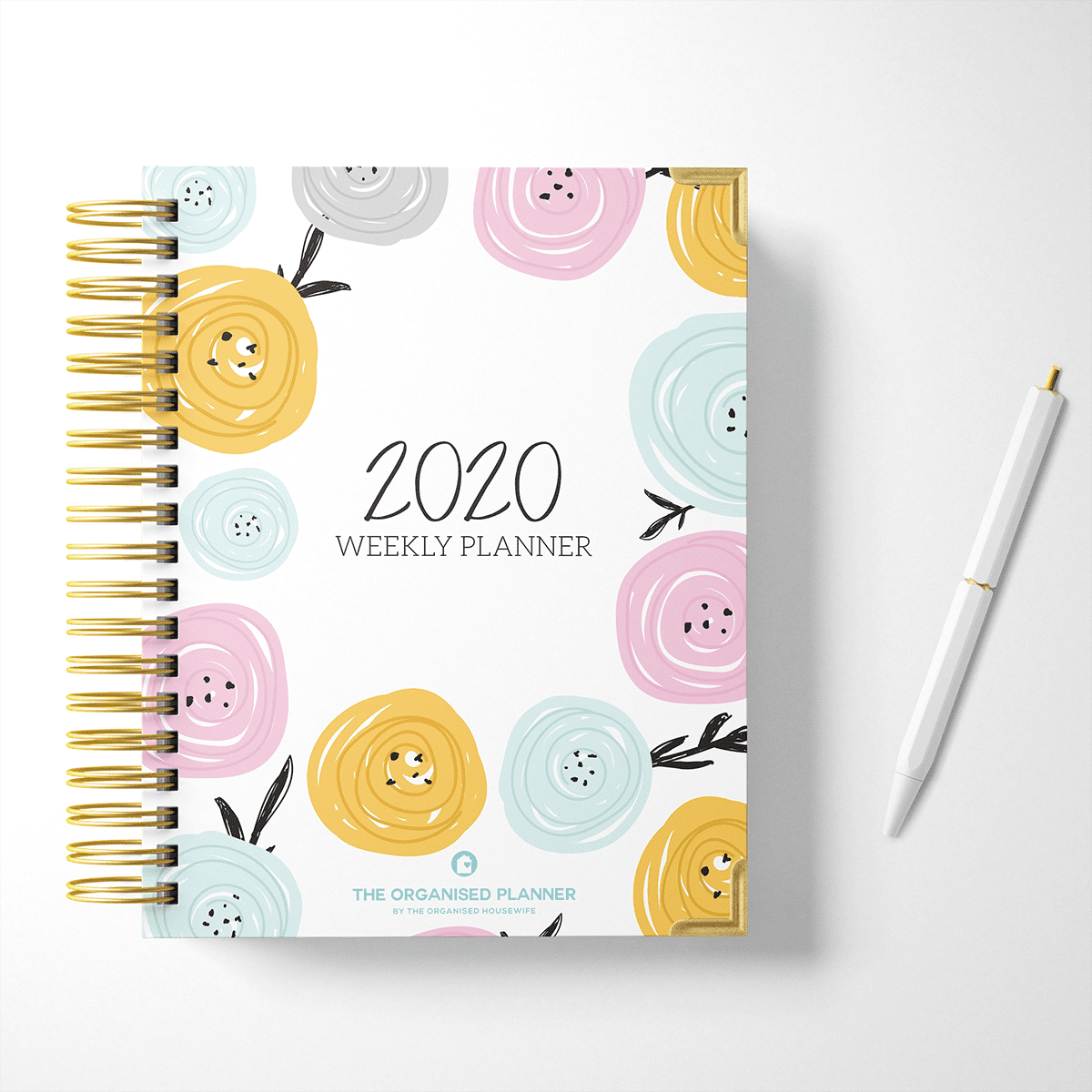 Pretty cover 2020 Yearly Weekly Planner Diary