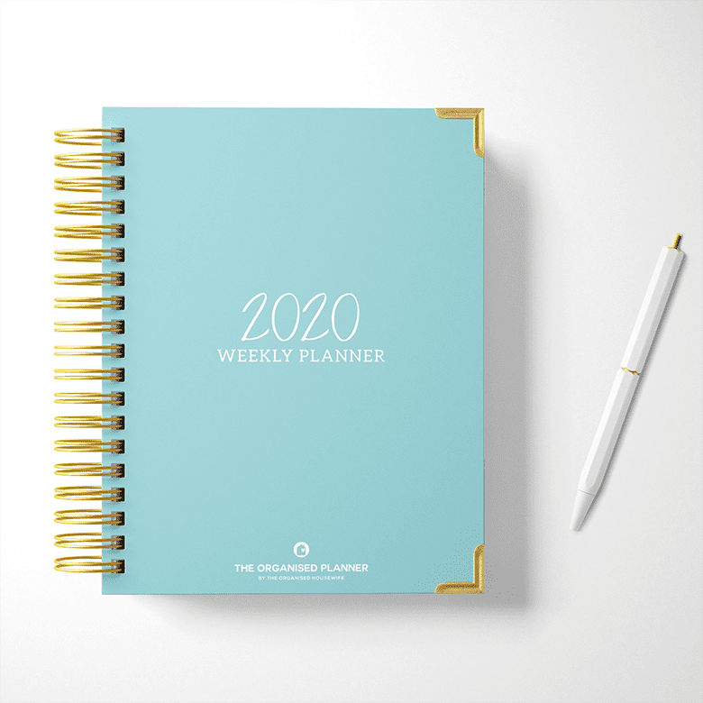 Signature The Organised Housewife Teal Weekly Planner cover 2020