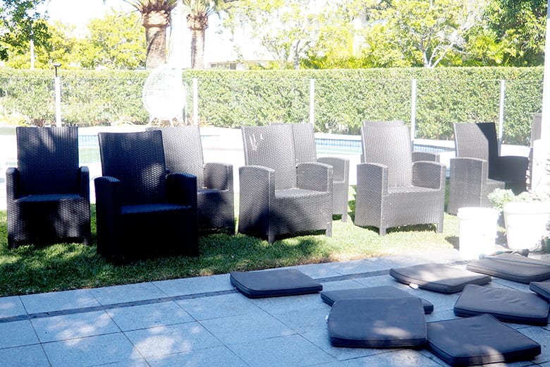 How to clean outdoor furniture + cushions