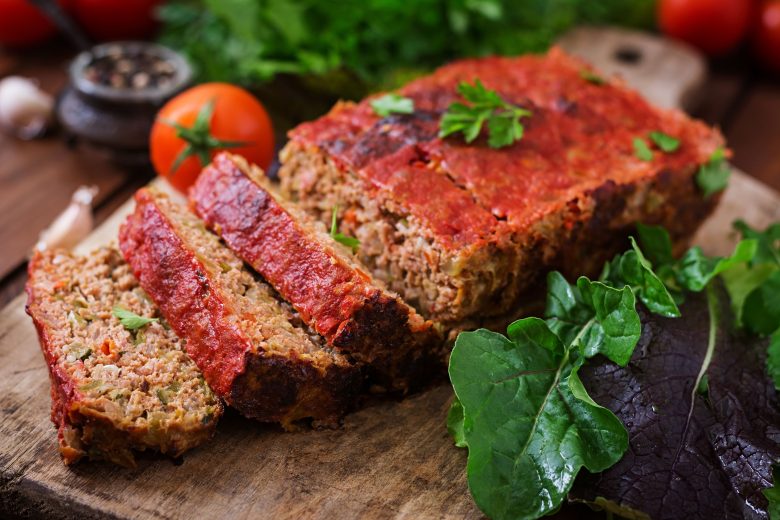 Healthy meatloaf meal for meal planning with kids