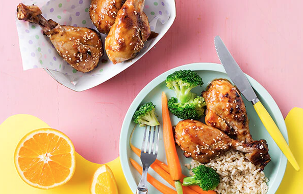 Orange and honey baked chicken drumstick recipe