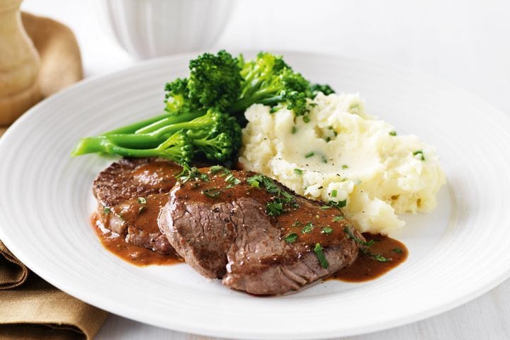 Steak and three veg for meal planning dinner idea